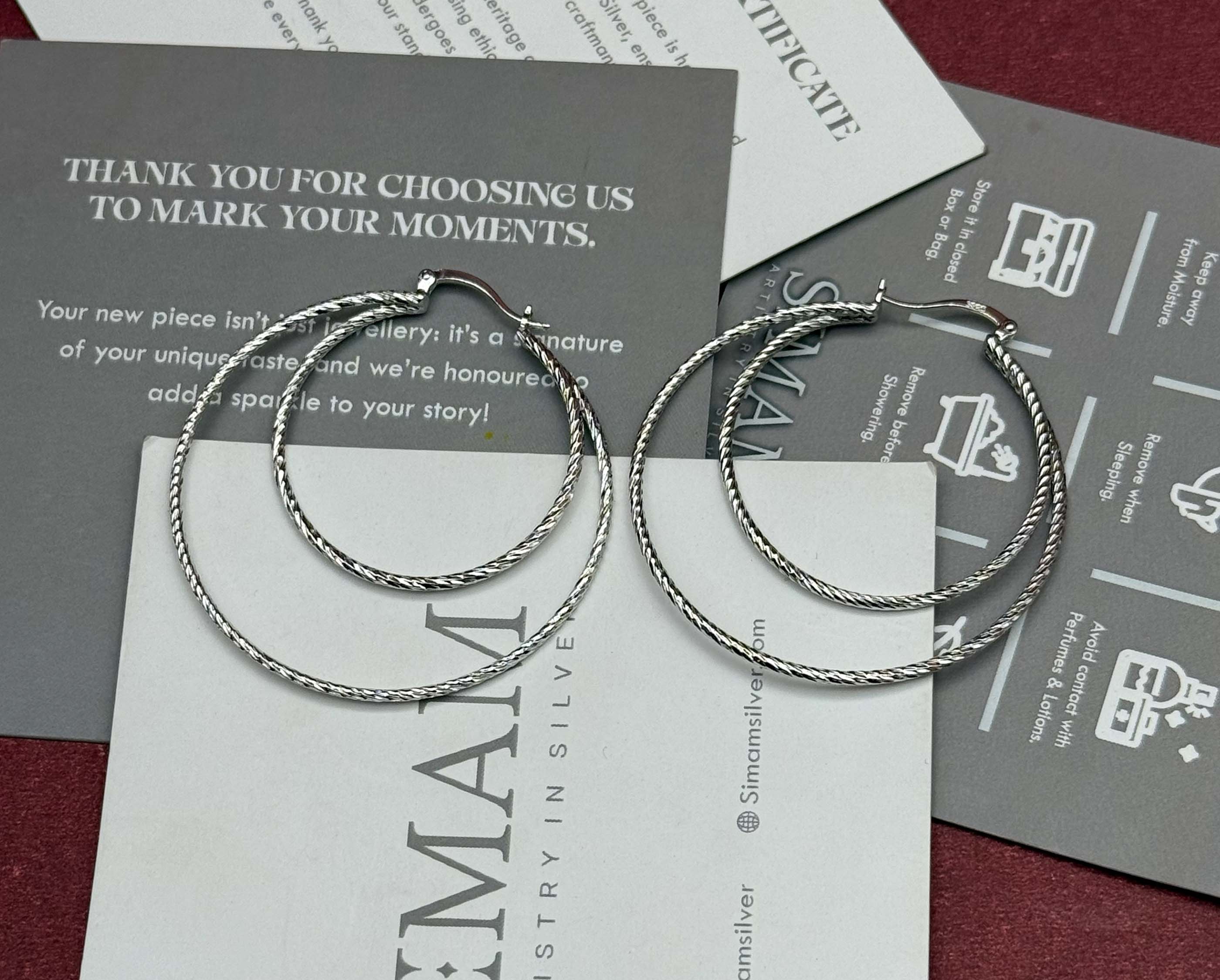 Sterling Silver Double Hoop Earrings, Textured Layered Circles, Minimalist Everyday Jewelry