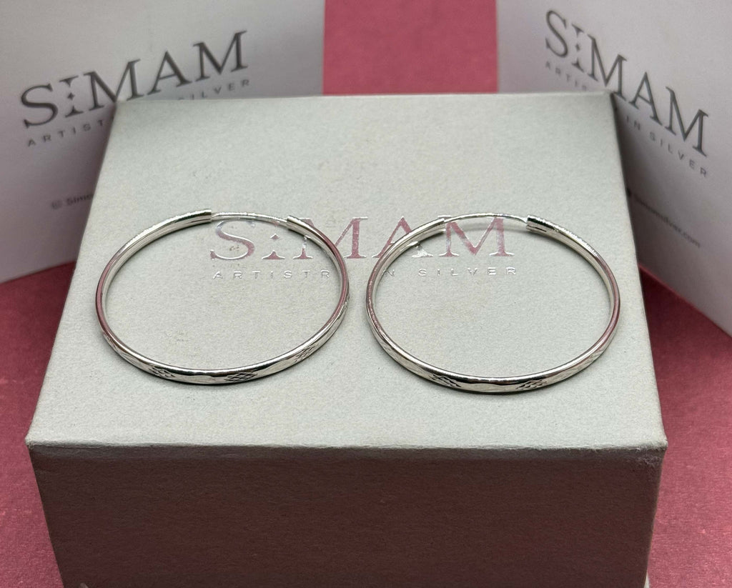 925 Sterling Silver Twisted Hoop Earrings, Textured Silver Hoops, Classic Round Earrings, Minimalist Everyday Jewelry, Gift for Her