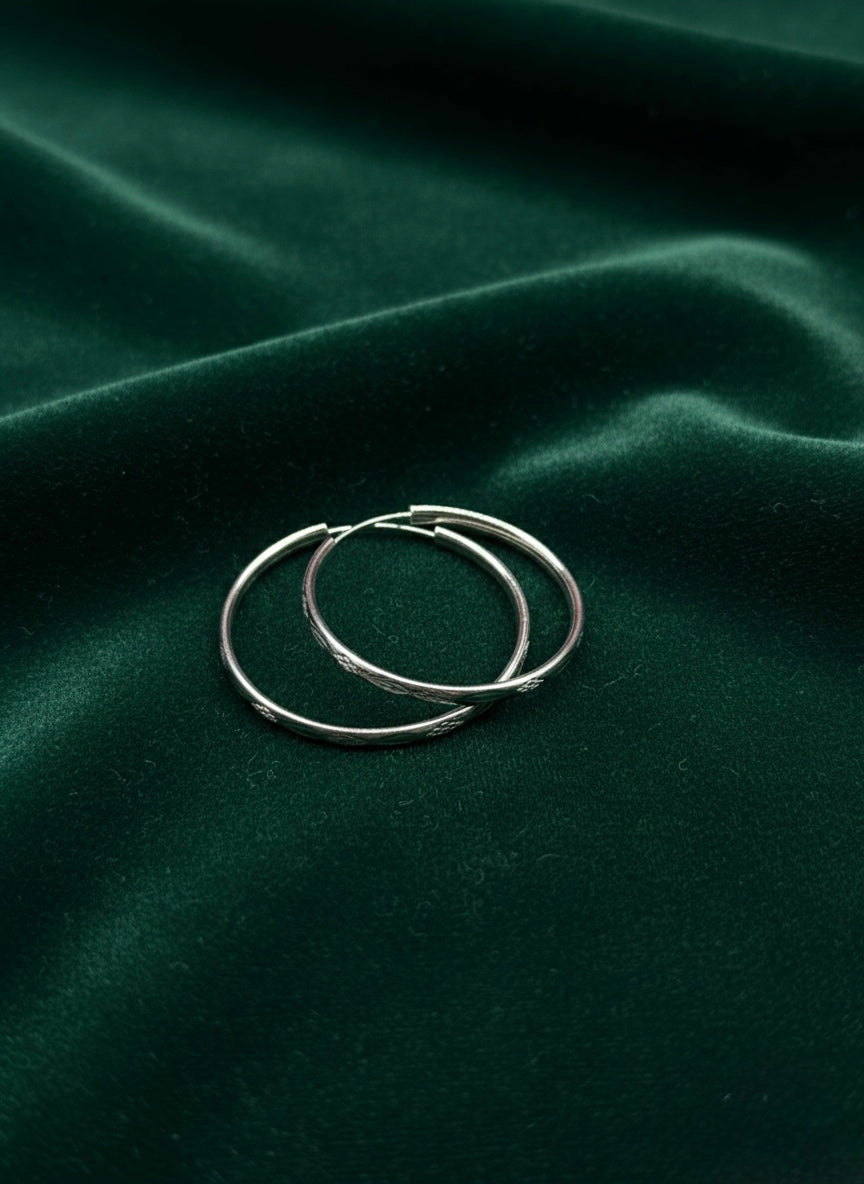 925 Sterling Silver Twisted Hoop Earrings, Textured Silver Hoops, Classic Round Earrings, Minimalist Everyday Jewelry, Gift for Her