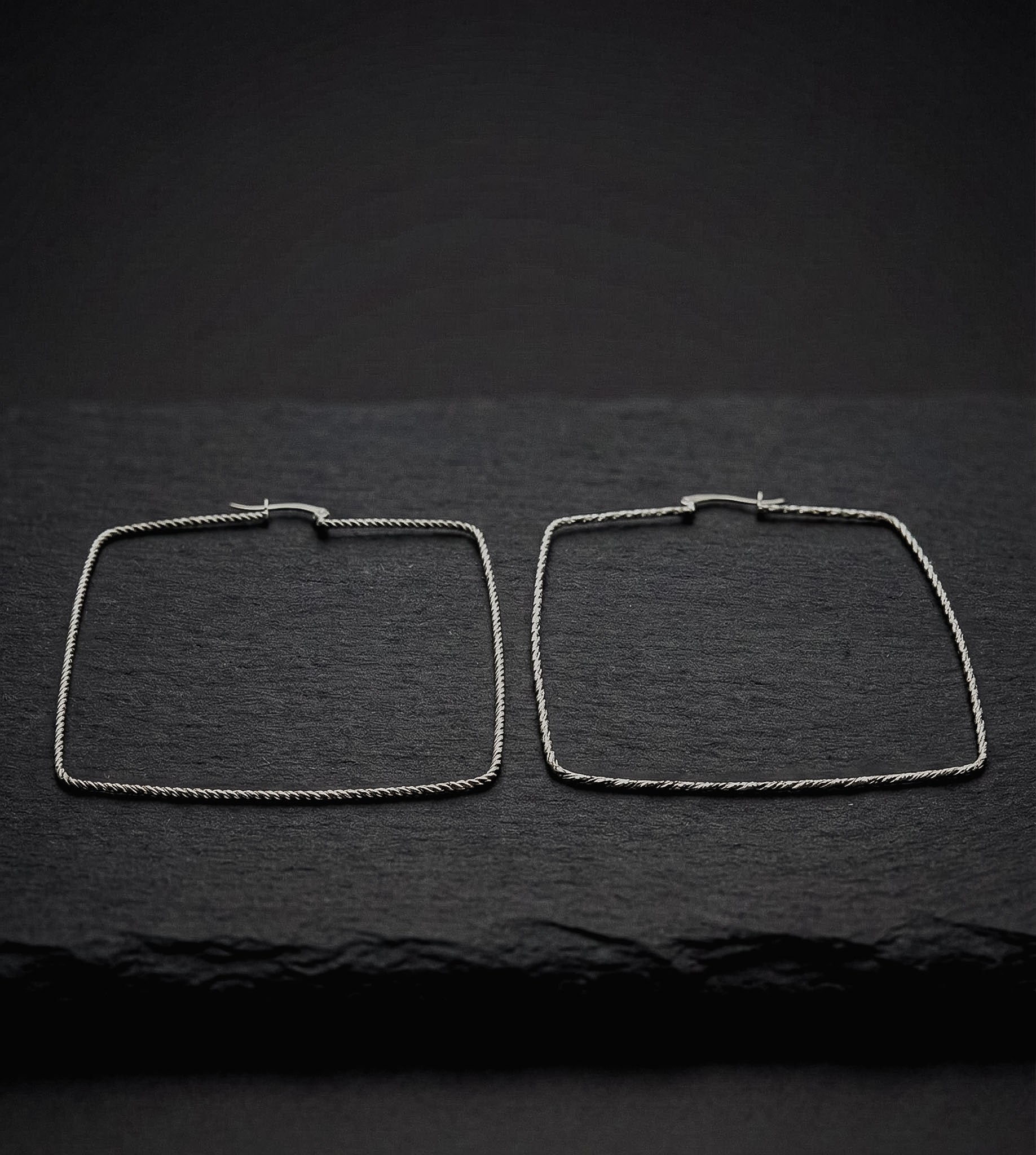 925 Sterling Silver Square Hoop Earrings, Geometric Hoop Earrings, Minimalist Silver Hoops, Modern Jewelry, Gift for Her