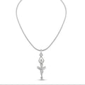 925 Sterling Silver Ballerina Pendant Necklace | Dancer Jewelry Gift | Ballet Lover Necklace | Elegant Dance Pendant |Christmas Gift for Her