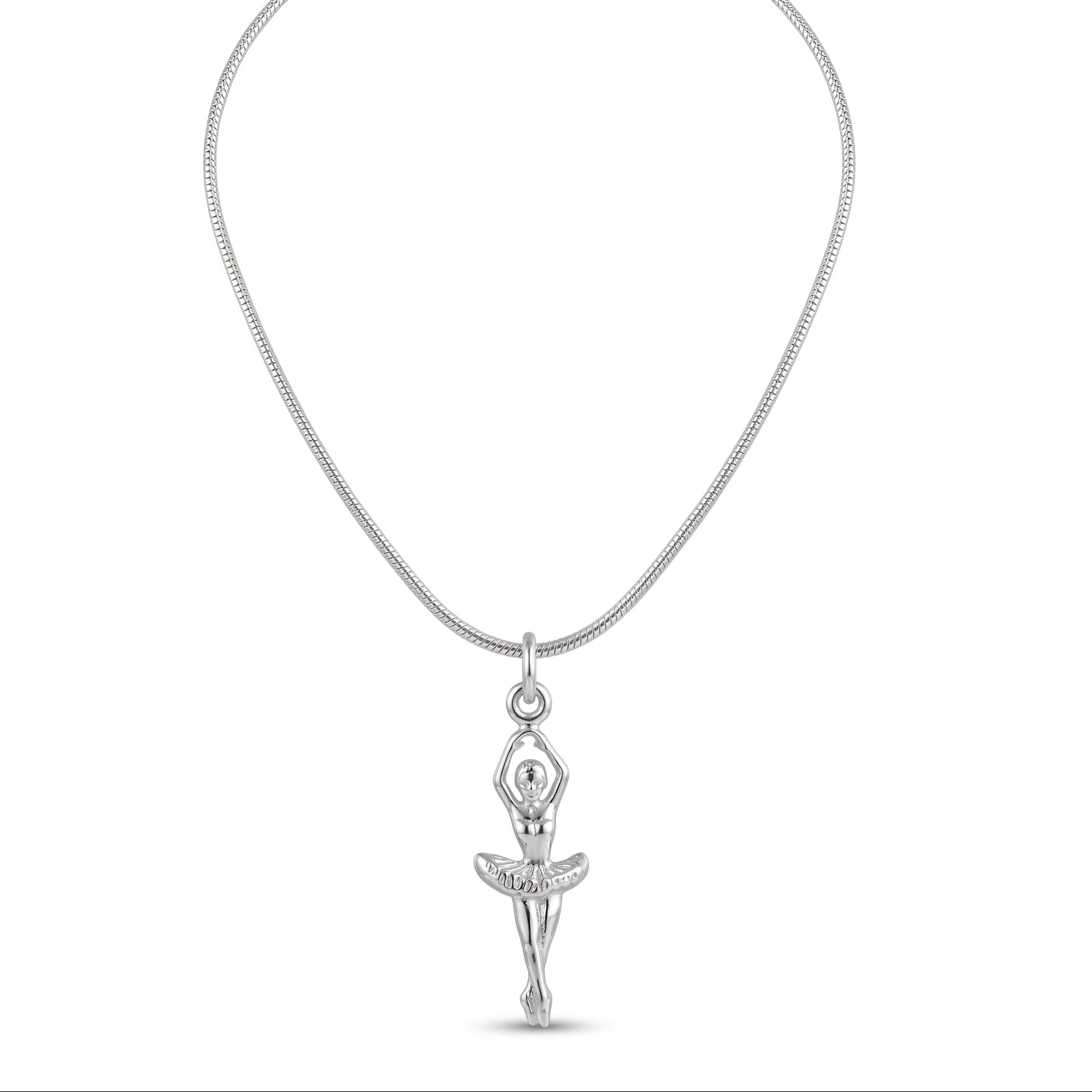 925 Sterling Silver Ballerina Pendant Necklace | Dancer Jewelry Gift | Ballet Lover Necklace | Elegant Dance Pendant |Christmas Gift for Her
