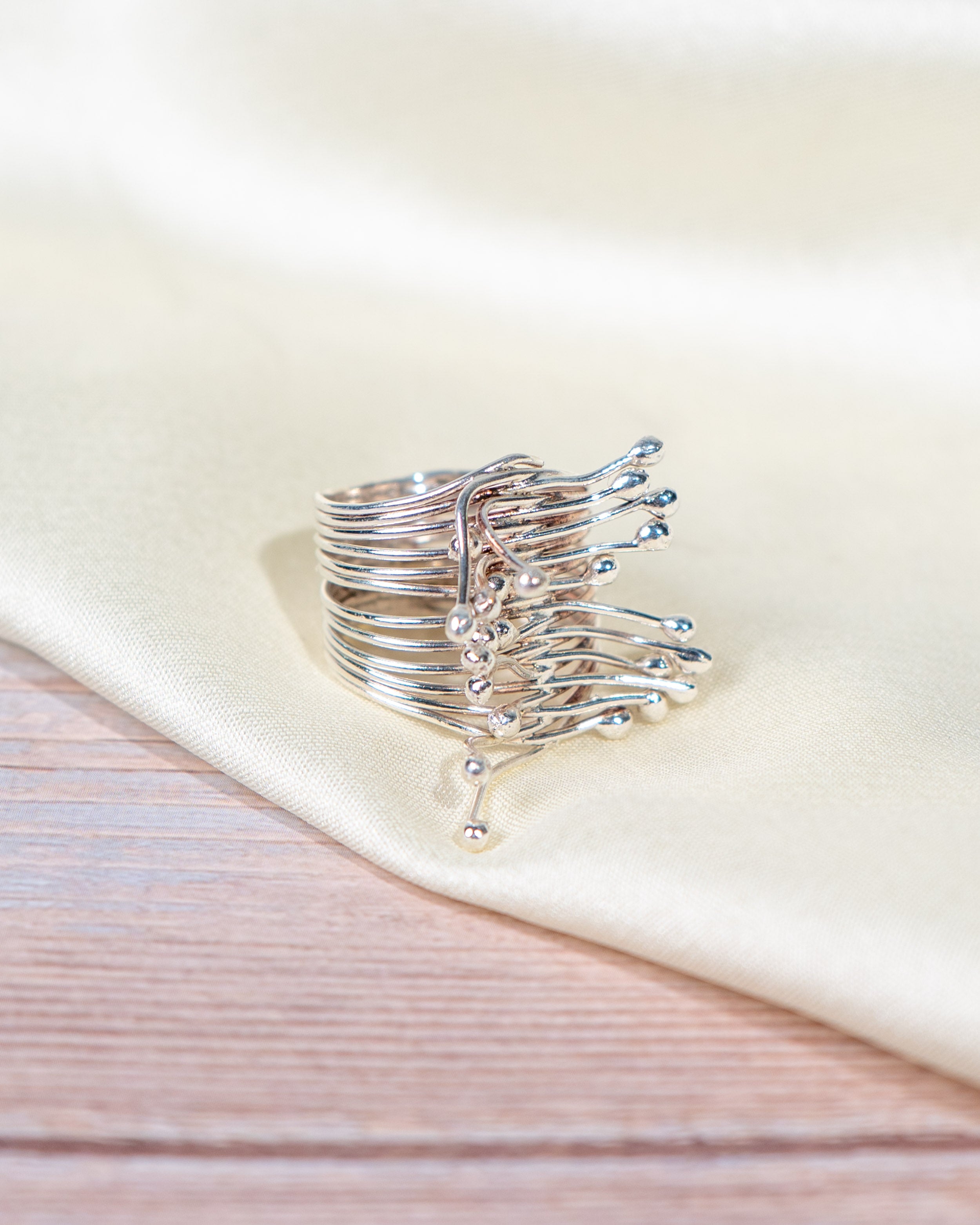 Handmade Silver Crown Ring – Adjustable Boho Jewelry for Women, Sterling Silver Royal Design Ring, Minimalist Crown Ring Gift for Her