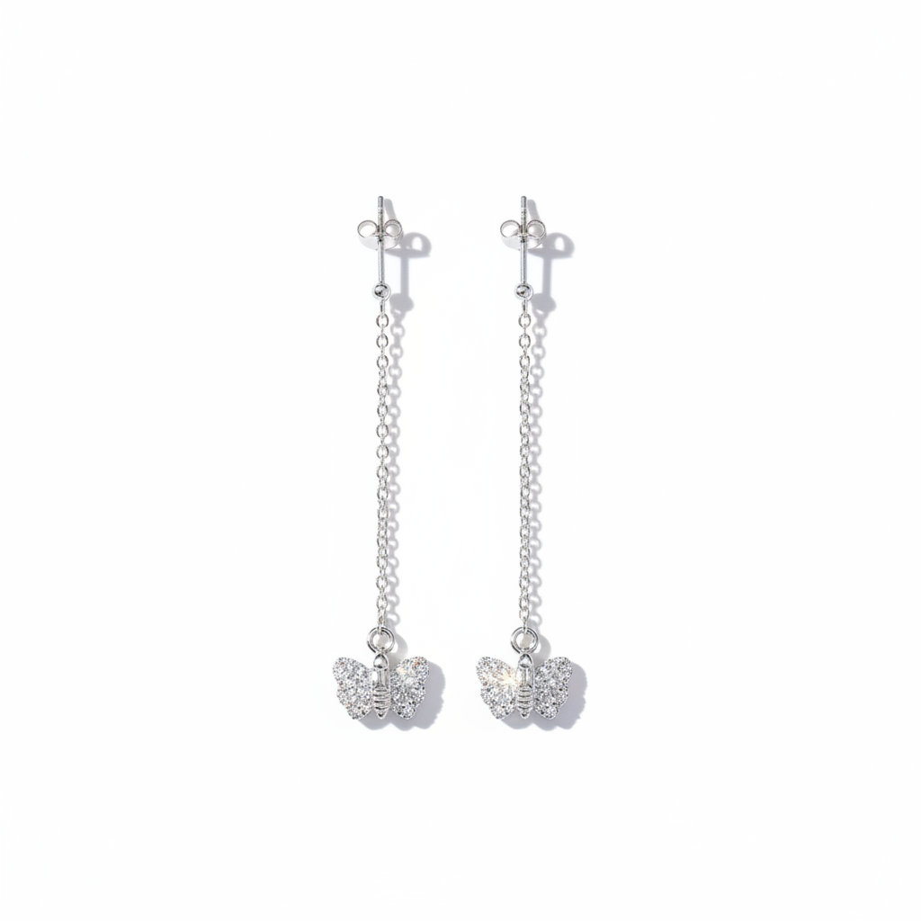 Butterfly Chain Drop Earrings