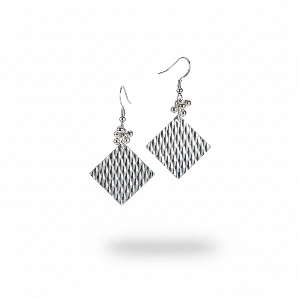 925 Sterling Silver Geometric Drop Earrings, Modern Abstract Earrings, Contemporary Jewelry, Minimalist Fashion Accessory