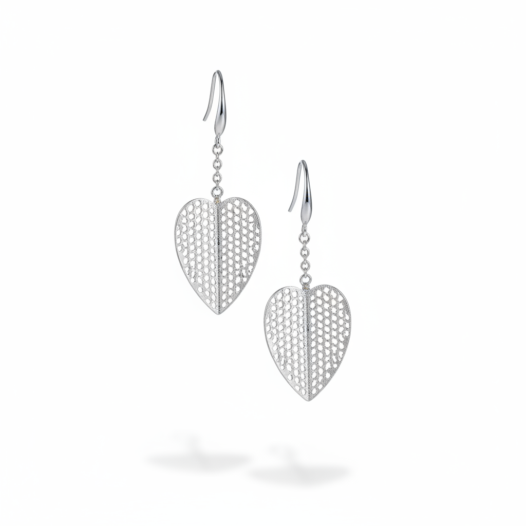 925 Sterling Silver Leaf Dangle Earrings, Nature Inspired Silver Earrings, Botanical Drop Earrings, Lightweight Jewelry Gift for Her