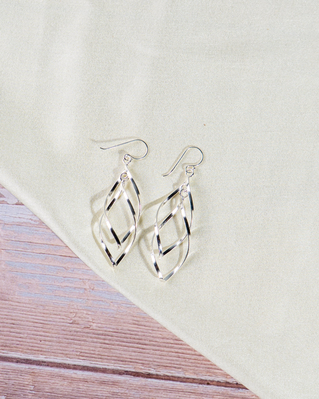 Handmade Sterling Silver Twisted Dangle Earrings | Modern Minimalist Jewelry