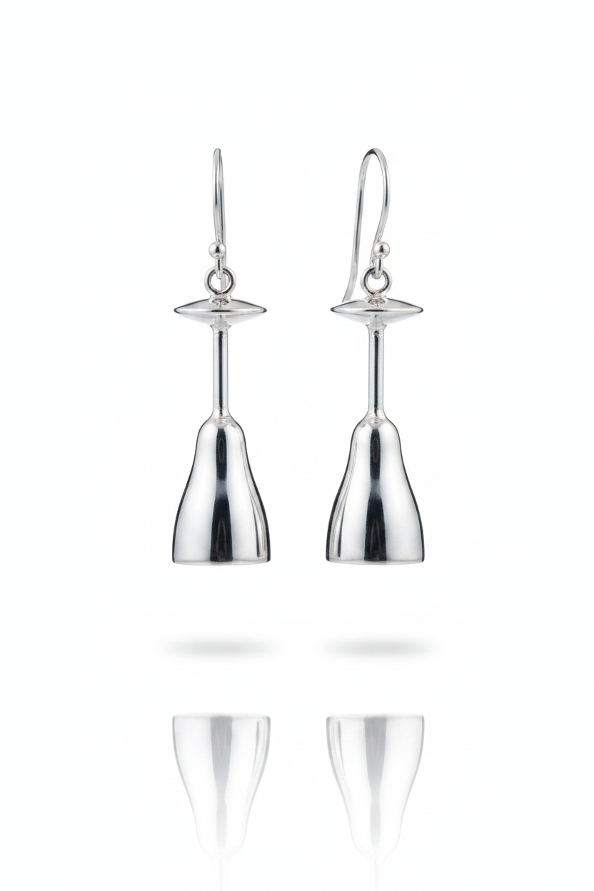 Wine Glass Dangle Earrings
