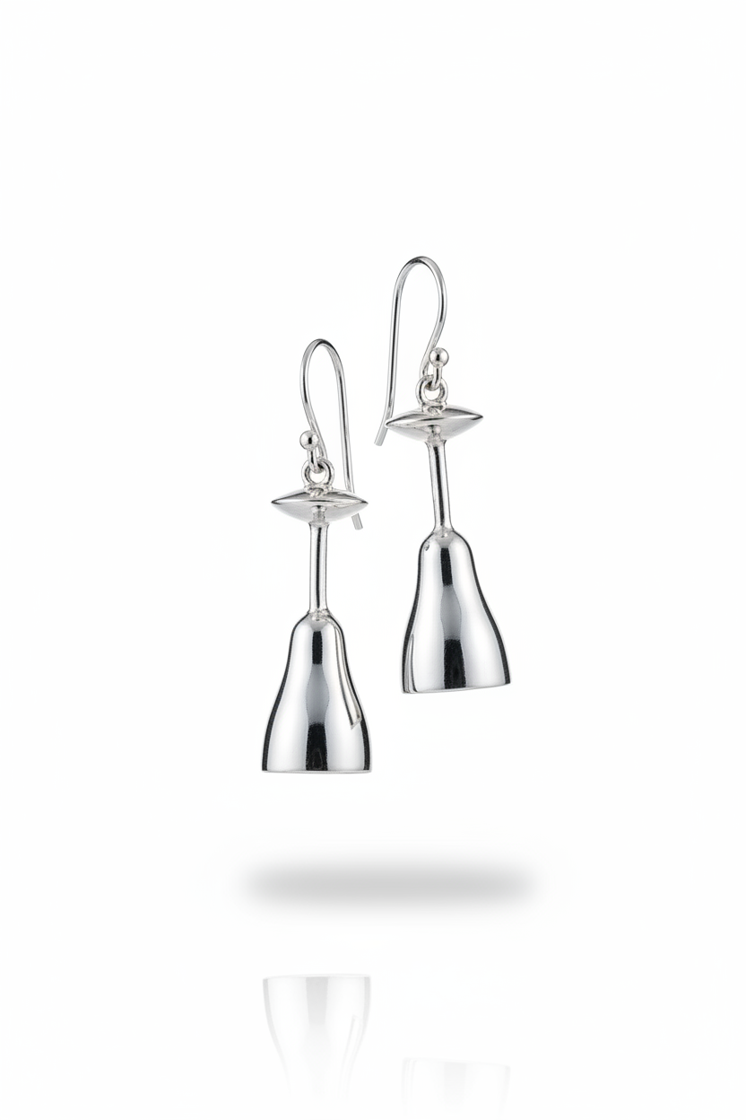 Wine Glass Dangle Earrings