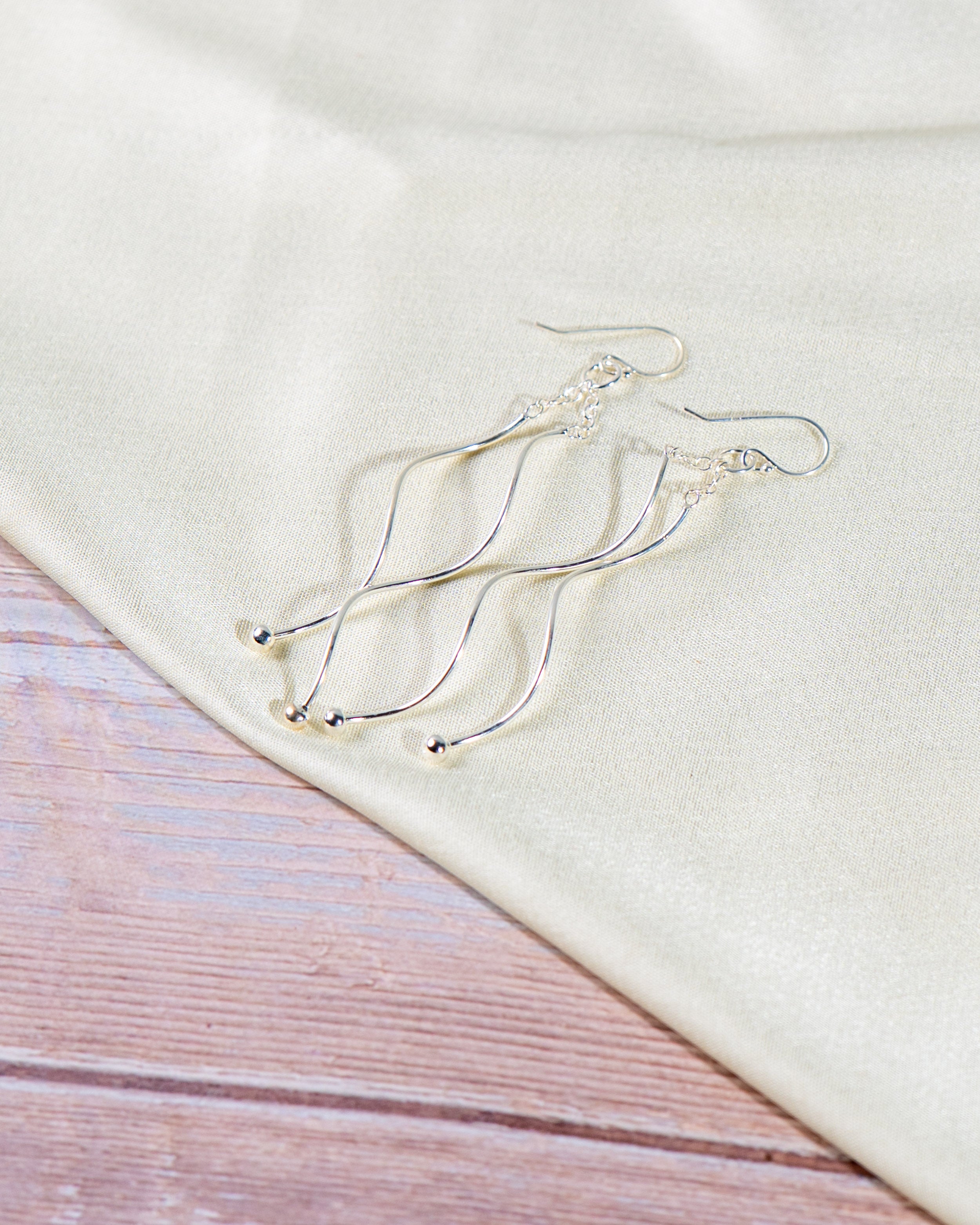 Handmade Sterling Silver Twisted Drop Earrings | Boho Dangle Jewelry