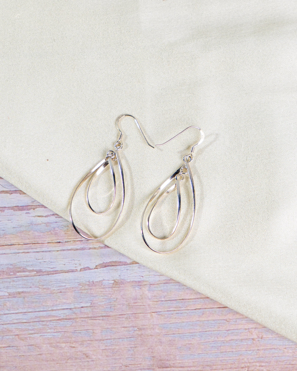 Handmade Sterling Silver Marquise Dangle Earrings | Boho Christmas Jewelry