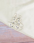 Sterling Silver Abstract Double Curve Dangle Earrings – Modern Sculptural Jewelry