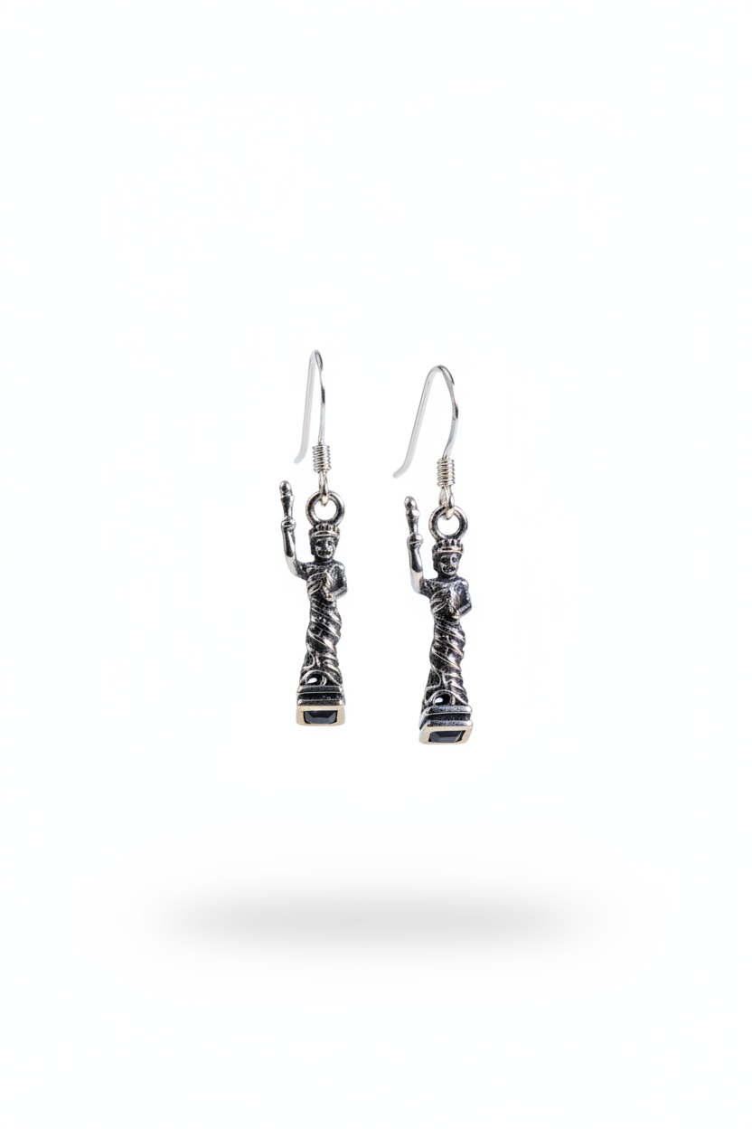 Handmade Silver Skeleton Earring