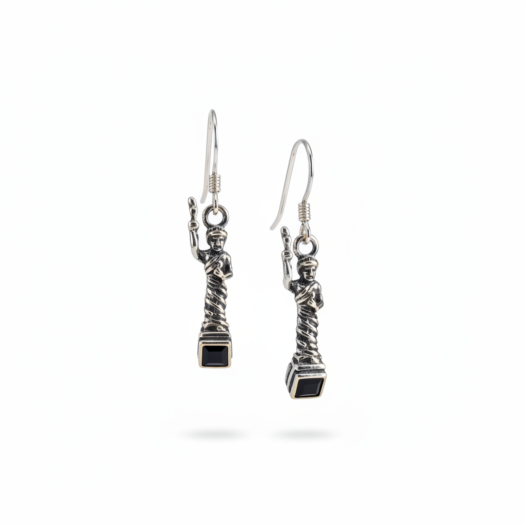Handmade Silver Skeleton Earring