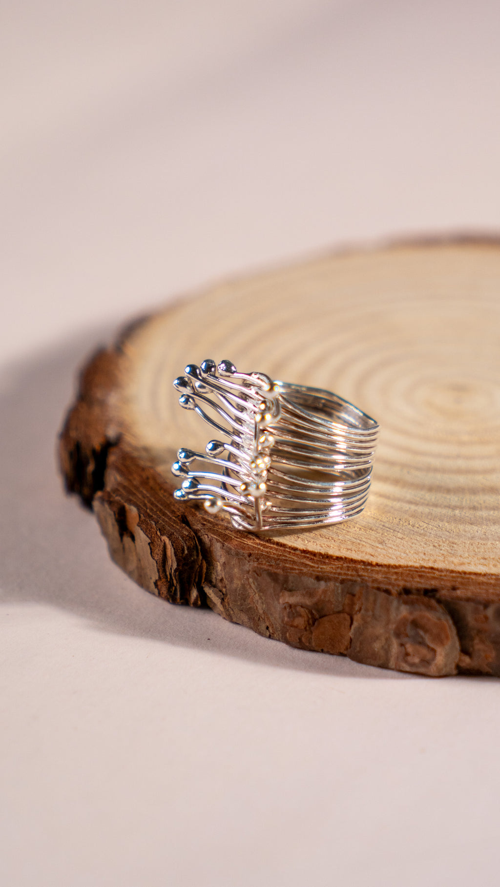 Handmade Silver Crown Ring – Adjustable Boho Jewelry for Women, Sterling Silver Royal Design Ring, Minimalist Crown Ring Gift for Her