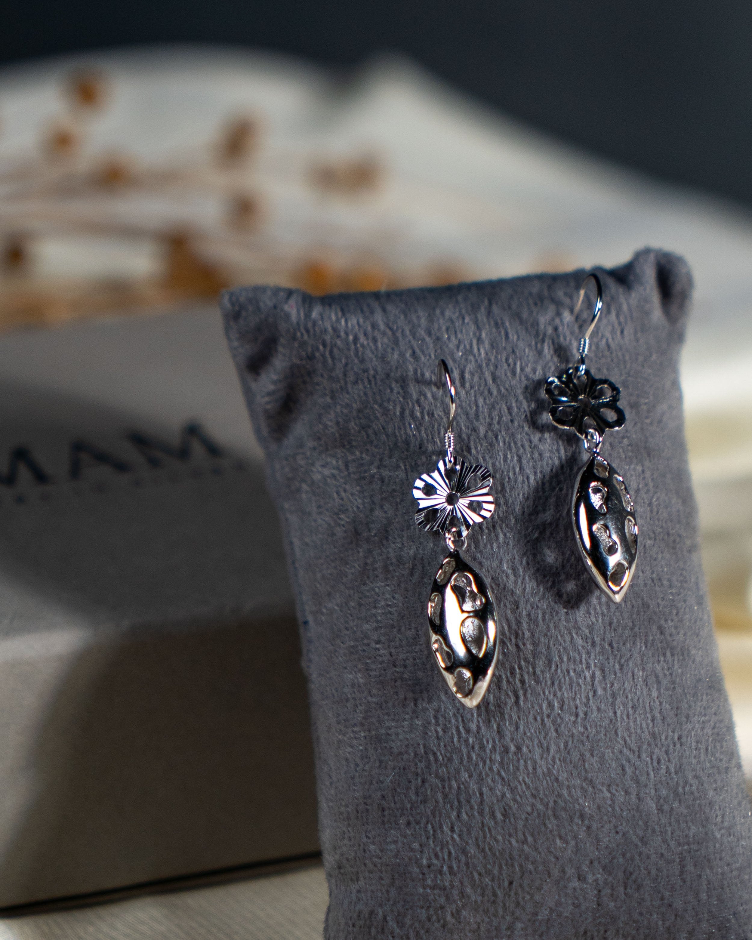 Handmade Silver Tone Dangle Earrings: Boho Lightweight Alloy Jewelry