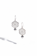 Sterling Silver Filigree Floral Dangle Earrings | Boho Gift