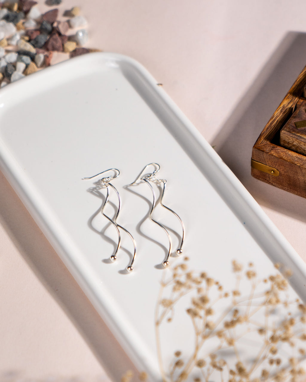 Handmade Sterling Silver Twisted Drop Earrings | Boho Dangle Jewelry