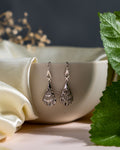 Sterling Silver Filigree Dangle Earrings: Elegant Teardrop Boho Jewelry