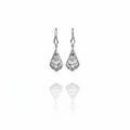 Sterling Silver Filigree Dangle Earrings: Elegant Teardrop Boho Jewelry