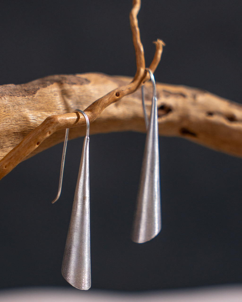 Silver Teardrop Earrings | 925 Sterling Silver Dangle Jewelry with free gift