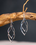 Handmade Sterling Silver Twisted Dangle Earrings | Modern Minimalist Jewelry