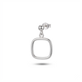 925 Sterling Silver Square Drop Earrings, Geometric Dangle Earrings, Minimalist Square Earrings, Modern Silver Jewelry,Everyday Gift for Her