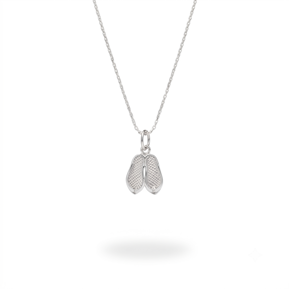 Sterling Silver Shoes Pendant Necklace | Handmade Sneaker Charm
