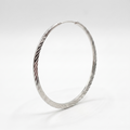 Textured Sterling Silver Hoop Earrings, Minimalist Twisted Circle Jewelry