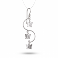 Sterling Silver Butterfly Dangle Earrings – Minimalist Boho Jewelry