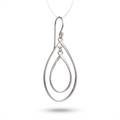 Handmade Sterling Silver Marquise Dangle Earrings | Boho Christmas Jewelry