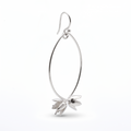 Sterling Silver Lotus Drop Earrings