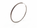 Textured Sterling Silver Hoop Earrings, Minimalist Twisted Circle Jewelry