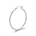 925 Sterling Silver Twisted Hoop Earrings | Minimalist Lightweight Everyday Hoops