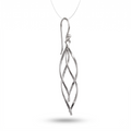Handmade Sterling Silver Twisted Drop Earrings | Boho Dangle Jewelry