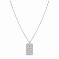 Sterling Silver Pendant Earring Set | Textured Rectangle Jewelry