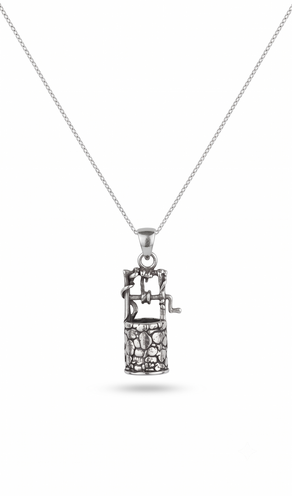 Sterling Silver Well Pendant Necklace – Handmade Charm Jewelry
