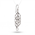 Handmade Sterling Silver Spiral Dangle Earrings | Boho Drop Jewelry