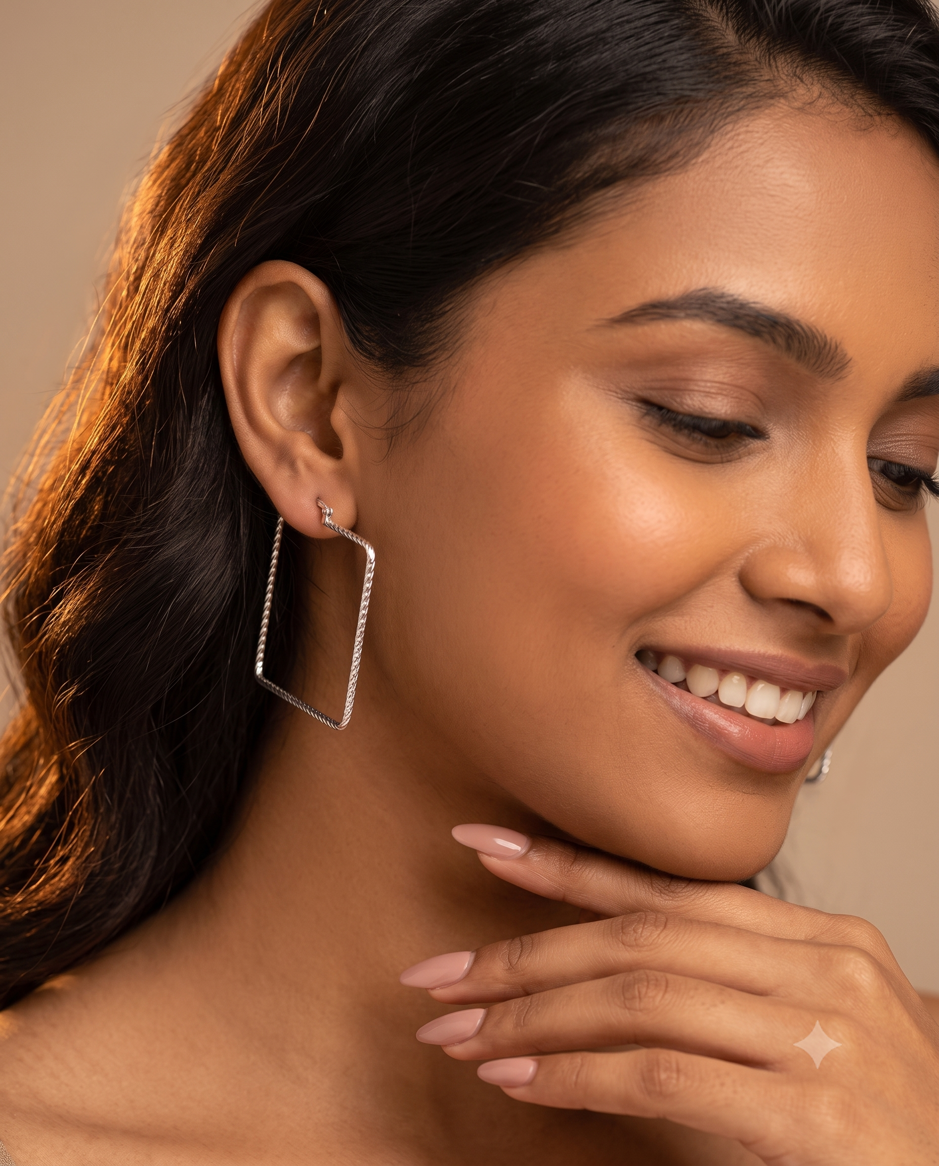 925 Sterling Silver Square Hoop Earrings, Geometric Hoop Earrings, Minimalist Silver Hoops, Modern Jewelry, Gift for Her