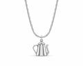 Sterling Silver Mini Teapot Necklace | Coffee Tea Lover Gift