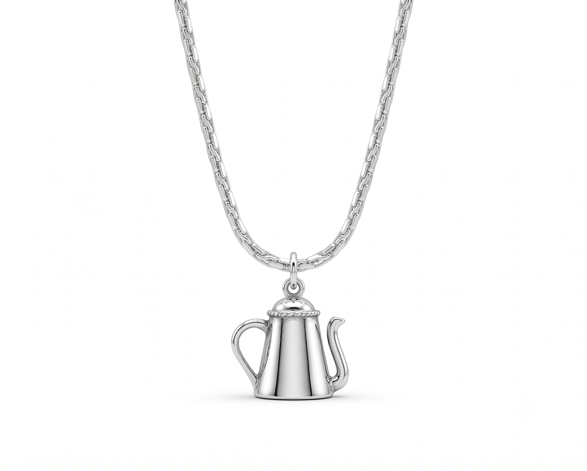 Sterling Silver Mini Teapot Necklace | Coffee Tea Lover Gift