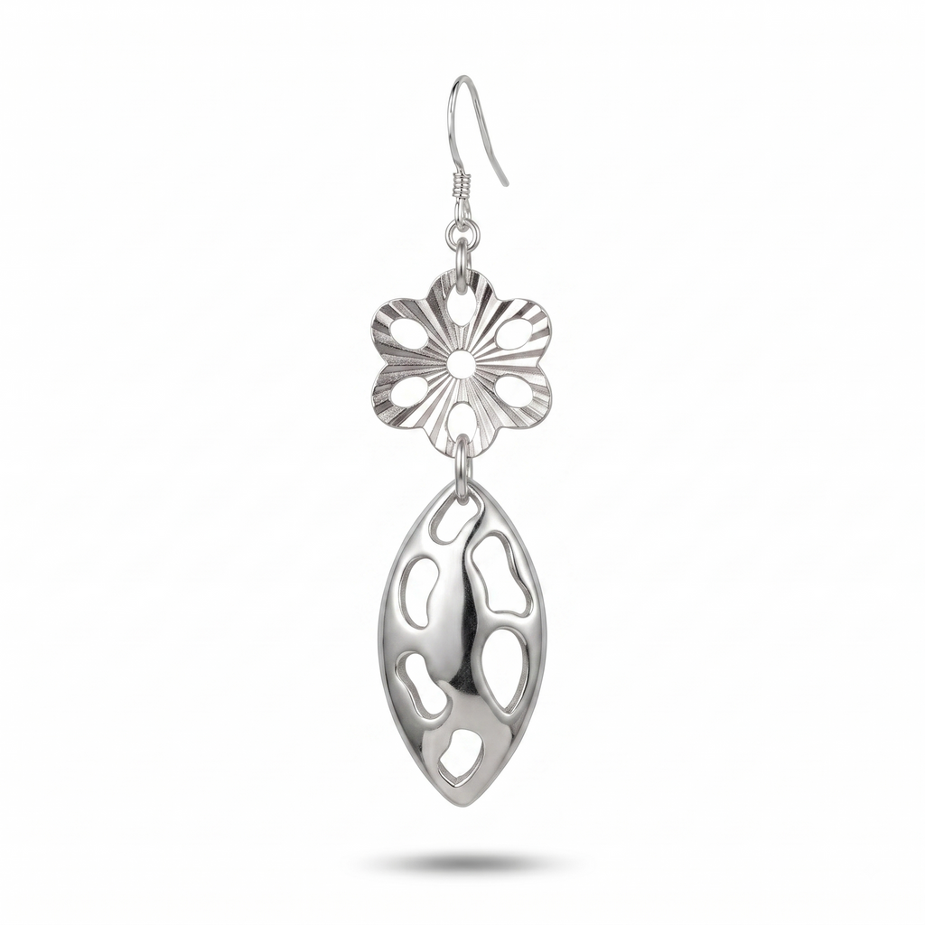 Handmade Silver Tone Dangle Earrings: Boho Lightweight Alloy Jewelry