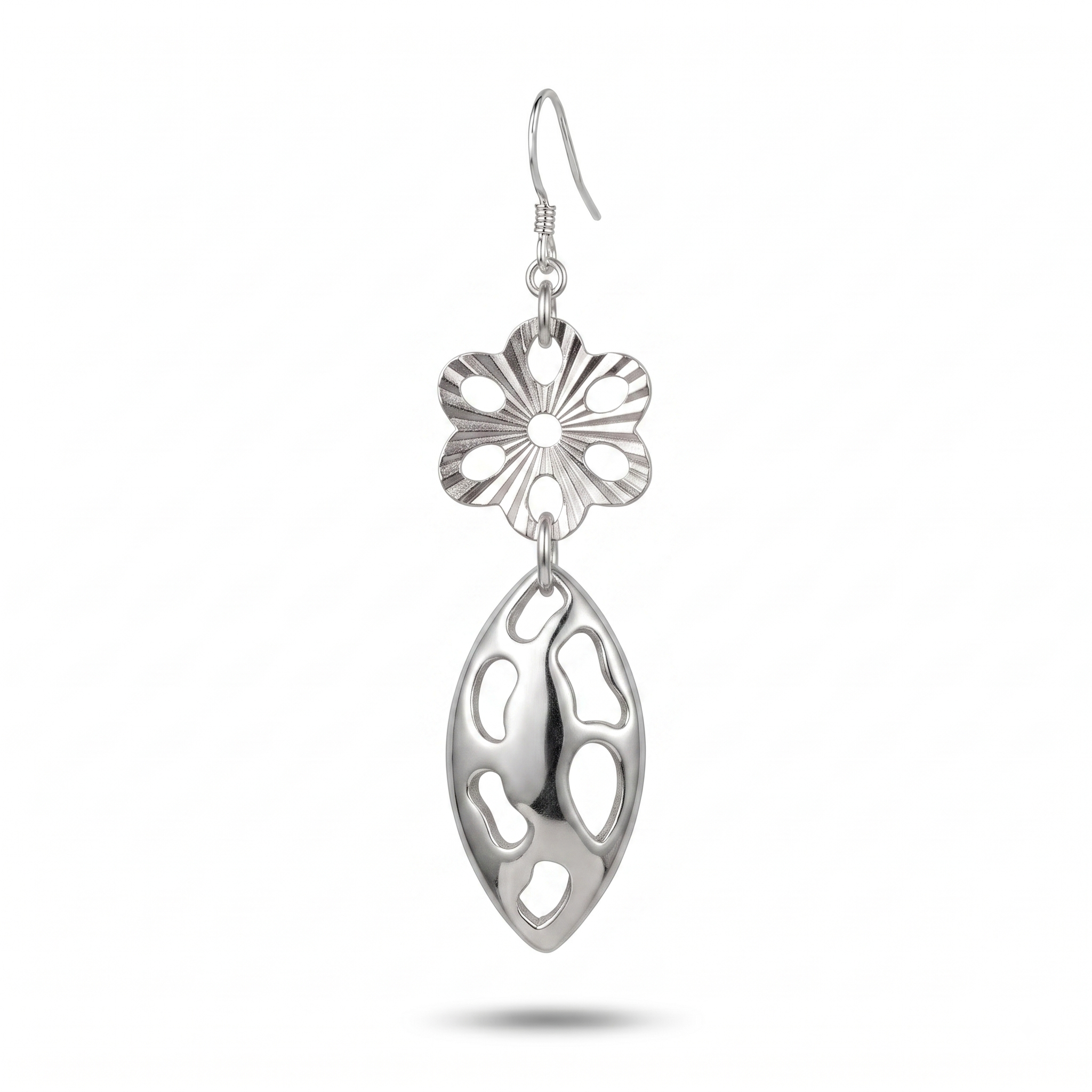 Handmade Silver Tone Dangle Earrings: Boho Lightweight Alloy Jewelry