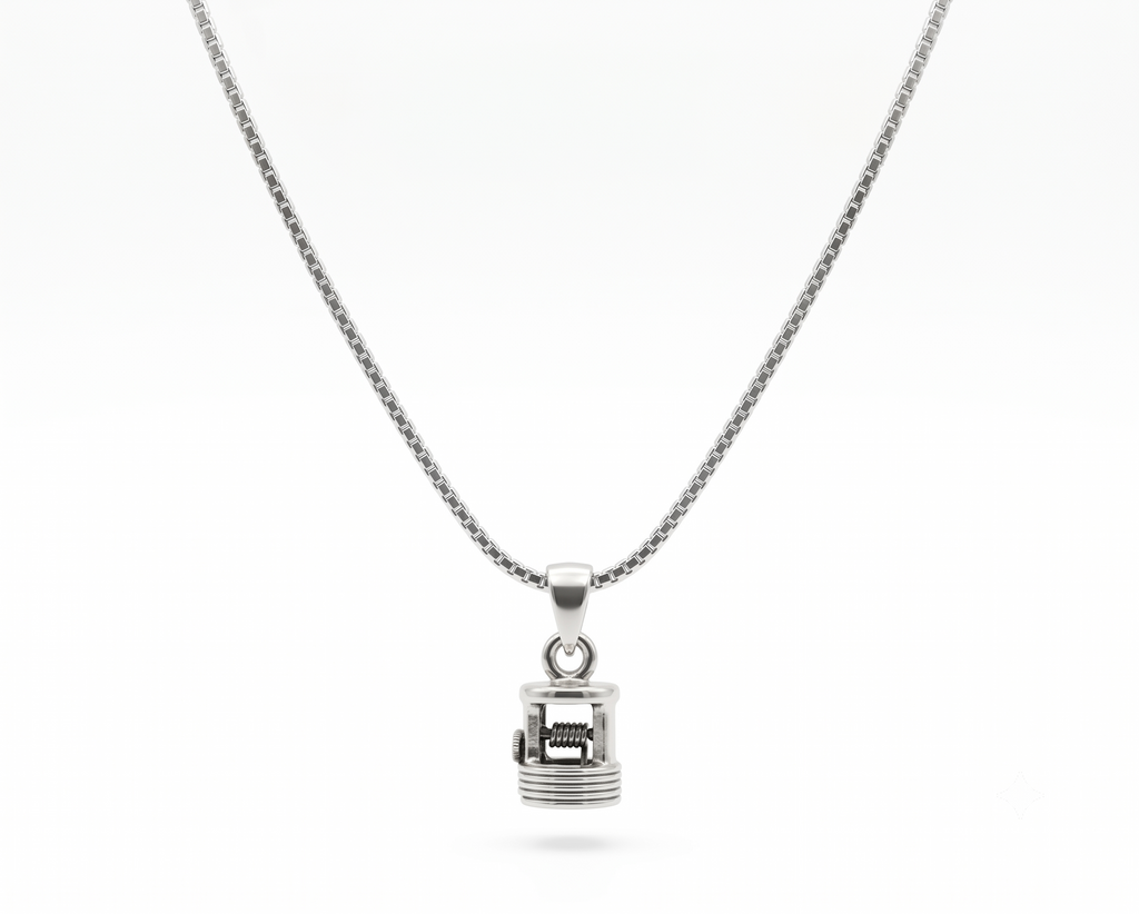 Sterling Silver Christmas Lantern Necklace | Minimalist Charm Pendant