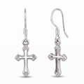 Dainty Cross Dangle Earrings