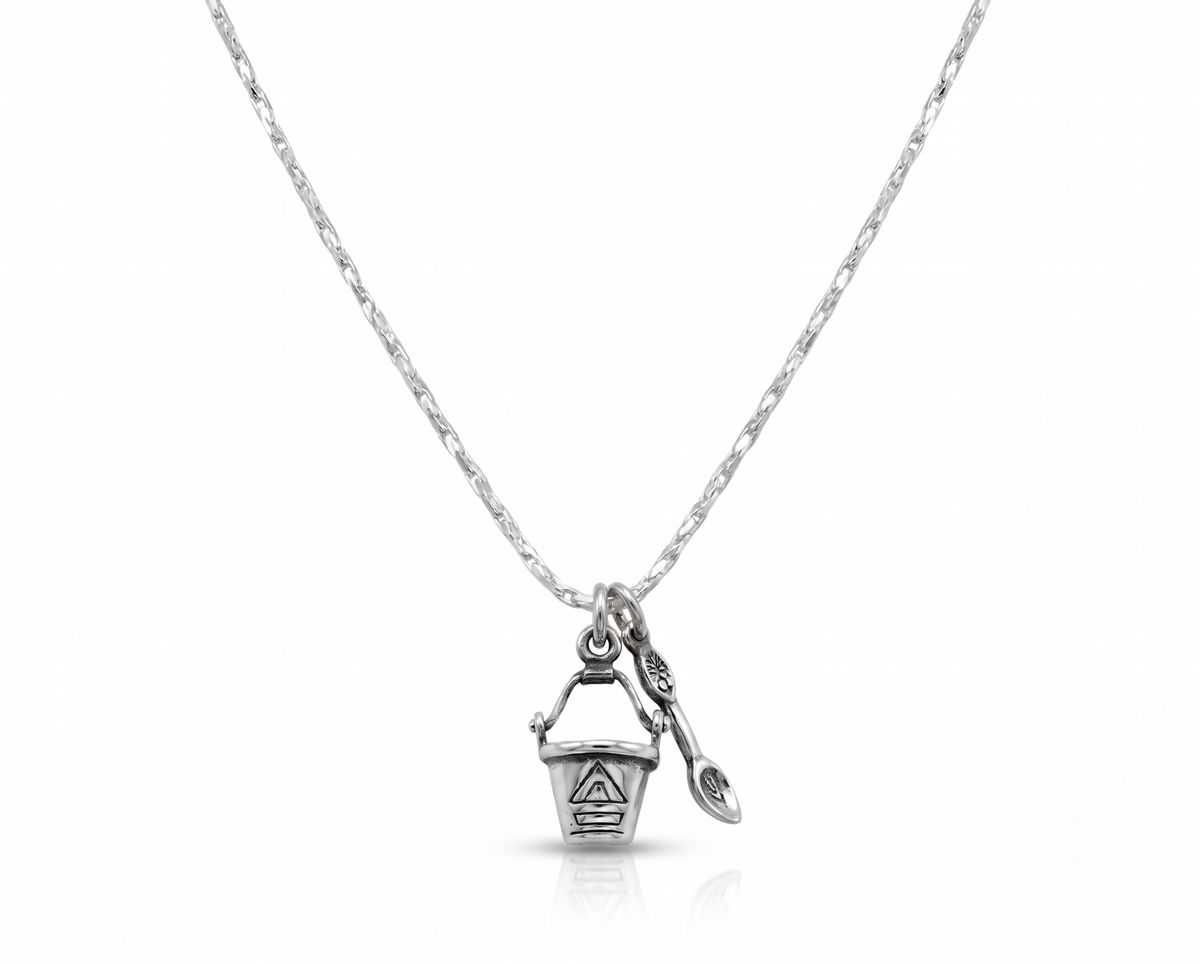 Sterling Silver Watering Can Necklace | Gardening Gift
