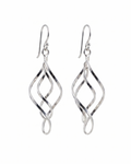925 Sterling Silver Twisted Dangle Earrings, Spiral Drop Earrings, Modern Silver Earrings, Elegant Statement Jewelry, Birthday Gift for Her