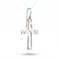 Sterling Silver Jesus Cross Dangle Earrings – Minimalist Faith Jewelry