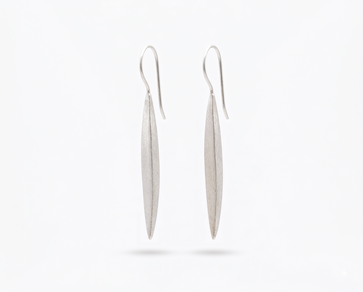 Sterling Silver Marquise Drop Earrings