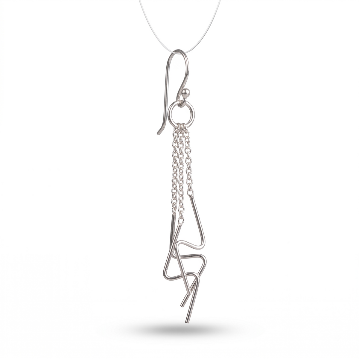 Abstract Geometric Chain Drop Earrings